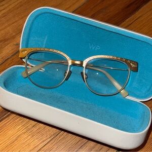 Warby Parker x Leith Clark “Oriel” gold eyeglasses
